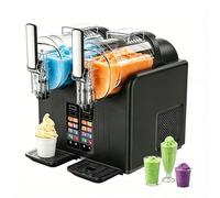 JIYINGHUI Máquina 2 En 1 para Granizados Y Helados Suaves, con 7 Programas Preestablecidos, Autolimpieza Y Pantalla LED, Ideal para Margaritas, Frappés Y Batidos Black