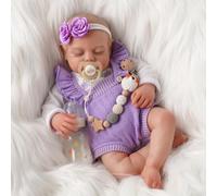 JIZHI Muñecas Realistas de Bebé Renacido de 20 Pulgadas Niña Recién Nacida Realista Muñeca de la Vida Real con Cuerpo de Tela Suave, Linda durmiendo, Regalo con Accesorios para niños de 3 años o más.