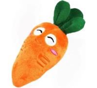 Jizlan 1 pieza naranja suave cachorro mascota suministros lindo zanahoria peluche masticable sonido chirriante juguetes para perro gato cumpleaños Navidad mascota chirriante juguete regalo