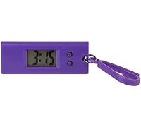 Jizlan Mini llavero digital morado con llavero portátil, reloj de bolsillo, clip para mochila con cordón, útil y práctico, relojes novedosos con hebilla de clip unisex