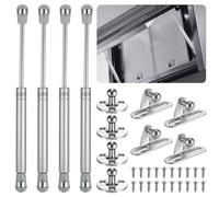 JIZZU Amortiguadores Muebles Cocina, 4Pcs Pistones Hidraulicos Muebles Cocina 200N, Amortiguador Canape con Diseño de Sellado de Núcleo de Cobre, Amortiguador Puerta Cocina