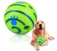 JIZZU Pelota Interactiva para Perros, Pelota de Risa para Perro, Juguetes Interactivos para Perros, Pelotas Chirriantes para Perro, Pelota Duradera para Interiores y Exteriores