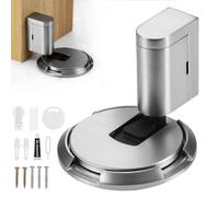 JIZZU Topes para Puertas Suelo, Mecánico Tope Puertas Suelo con Adhesivo, Tope Puerta Magnetico Sujeta para Ajustable en Altura, Puertas Suelos sin Taladrar Silencioso Resistente Al Viento