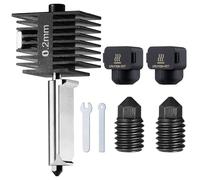 JIZZU Upgrade Hotend Kit, 0.2mm A1/A1 Mini Hotend con 0.4 & 0.6mm Boquilla de Acero Inoxidable y Calcetín de Silicona, Impresora 3D Kit Bloque Calefactor Extremo Caliente para Bambu Lab A1/A1 Mini