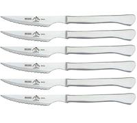 JJ Cuchillería Sonpó Online - Cuchillo Chuletero de Acero Inoxidable Monoblock de 11 cm - Pack de 6 Piezas