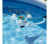 JJ JIANJIN Above Ground Pool Skimmer,No requiere instalación, no Adjustable Bracket Required,Comes with 10 FilterSocks, Tri-Float Spin Pool Skimmer,This is the Latest Upgrade.