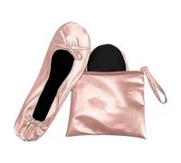 JJ PRIME Ballerina Plegables para Bolso | Zapatos Fiesta Comodos - Después de Los Zapatos de Fiesta con la Bolsa Plegable (OroRosa, Sistema Tallas Calzado EU, Adulto, Mujer, Números, Mediano, 38)
