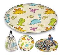 JJ PRIME - Bolsa grande de almacenamiento de juguetes, tapete de juego plegable para niños, Bolsa de almacenamiento grande para juguetes con cordón