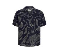 JJ Rebel Camisa 'JREBBERN' crema / azul noche L crema / azul noche