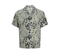 JJ Rebel Camisa 'JREBBLOOM RESORT' verde pastel / negro / blanco S verde pastel / negro / blanco