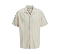 JJ Rebel Camisa 'JREBMAIMI' beige claro / blanco XL beige claro / blanco