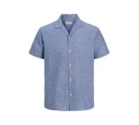 JJ Rebel Camisa 'JREBMOSS SUNNY RESORT' azul denim L azul denim