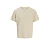 JJ Rebel Camiseta 'JREBZACK' beige claro / blanco M beige claro / blanco