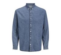 JJ rebel Jrebavan Camiseta LS, Medio De Mezclilla Azul, M