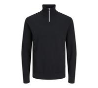 JJ REBEL Jrebcallum Knit Half Zip, Negro, L