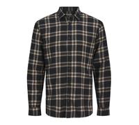 JJ REBEL Jrebchase Check Shirt LS Camisa, Negro, S Hombres