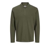 JJ rebel Jrebdex Zip Polo LS, Cuatro Hojas Clover, L Hombres