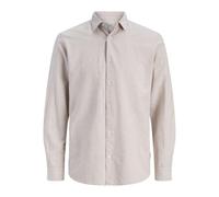 JJ REBEL Jrebmoss Sunny Shirt LS, Moonbeam, XL Hombres