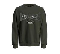 JJ REBEL Jrebnewyork Sweat Crew Neck Sn Sudadera, Verde Kombu, M para Hombre