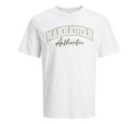 JJ REBEL Jrebnewyork tee SS Crew Neck Sn Camiseta, Blanco, XXL Hombres