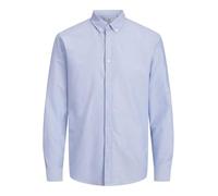 JJ REBEL Jreboscar Camiseta LS Noos Camisa, Color Azul, S Hombres