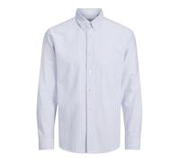 JJ REBEL Jreboscar Camiseta LS Noos Camisa, Infinity/Stripes:White, XL Hombres