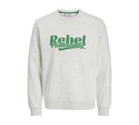 JJ rebel Jrebrakim - Sudadera con Cuello Redondo, Color Blanco., M