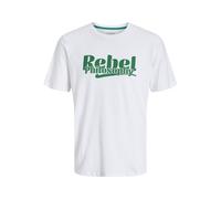 JJ rebel Jrebrakim tee SS Crew Neck, Blanco, L Hombres