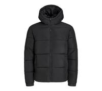 JJ rebel Jrebrebel Logo Puffer Hood - Sudadera con Capucha para Hombre, Color Negro, Talla XL, Negro, x_l