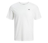 JJ REBEL Jrebrebel Logo tee SS Crew Neck Noos Camiseta, Blanco, S Hombres