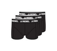 JJ REBEL JREBREBEL Logo Trunks 3 Pack, Bóxer Hombre, Black/Pack:W. Black,