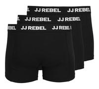 JJ REBEL JREBREBEL Logo Trunks 3 Pack Bóxer, Black/Pack:W. Black, XL para Hombre