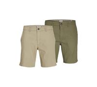 JJ REBEL Jrebsharp Chino Short 2 Pack MP, Vajilla, S (Pack de 2) Hombres