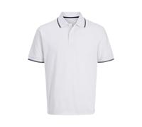 JJ REBEL Polo para Hombre Jrebzell SS Sn, Blanco, S