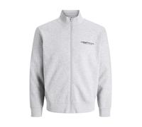 JJ Rebel Sudadera con cremallera 'JREBZACK' gris moteado / negro S gris moteado / negro