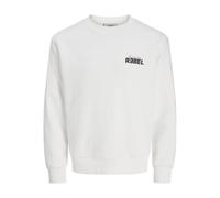 JJ rebel Sweat Crew Neck Sn Jrebjim-Sudadera con Cuello Redondo, Cloud Dancer, S para Hombre