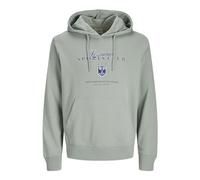 JJ REBEL Sweat Hood Jrebgrant Sudadera con Capucha, Iceberg Green, S para Hombre