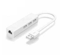 JJ-Shop24 Cable adaptador USB A a 3 x USB A y RJ45 Ethernet LAN, cable de concentrador para Mac USB-A