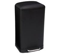 JJA 133684 Papelera de Metal, Negra 35 x 32 x 62 cm 30 l