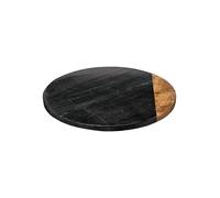 JJA Plato giratorio geométrico mármol negro mango 30 cm