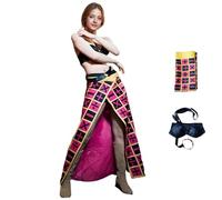 JJBA - Disfraz de cosplay de Trish Una, disfraz de cosplay para Halloween, fiesta de carnaval (negro, L)