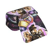 JJBA - Estuche para lápices, diseño de estrellas Platinum/Dio Brando/Cujoh Jolyne, estuche para lápices con estampado de anime, gran capacidad, doble capa, con cremallera, caja de papelería para