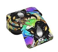 JJBA - Estuche para lápices, diseño de estrellas Platinum/Dio Brando/Cujoh Jolyne, estuche para lápices con estampado de anime, gran capacidad, doble capa, con cremallera, caja de papelería para