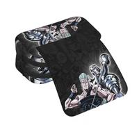 JJBA - Estuche para lápices, diseño de estrellas Platinum/Dio Brando/Cujoh Jolyne, estuche para lápices con estampado de anime, gran capacidad, doble capa, con cremallera, caja de papelería para