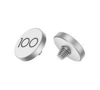 JJC 1Pieza Botón de liberación Suave Compatible con cámara Digital Leica Q3 43, Q3, Q2, botón de Obturador de Agujero roscado Plano (100 Aniversario Plateado)