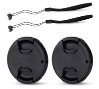 JJC 2-Pack 55mm Front Lens Cap Cover with Cap Keeper for Nikon D3500 D3400 D5600 D7500 with AF-P 18-55mm Kit Lens & Other Lenses with 55mm F