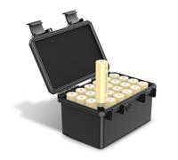 JJC 24 ranuras 21700 soporte para batería, IP67 resistente al agua y a prueba de golpes 21700 caja organizadora de almacenamiento de batería con soporte personalizado, interior de EVA y válvula de