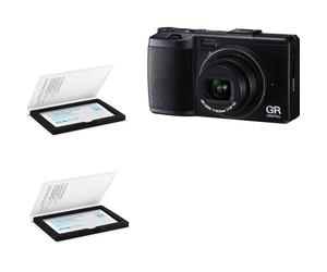 JJC 2Pack 0,3 mm Cubierta de cristal templado para pantalla Compatible con Ricoh GRIV, GR4, GR IV HDF, Monochrome, protector de pantalla 9H, antipolvo, antiarañazos, antihuellas (fácil instalación)