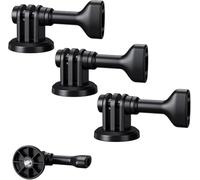 JJC 3 Pack adaptador de montaje trípode para DJI Osmo Acción 6 5 Pro 4 | Soporte de cámara de acción con agujero de tornillo 0,25"-20, selfie stick trípode accesorios para Insta 360 Ace Pro 2 y
