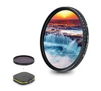 JJC - 62mm Filtro de Densidad Neutra Variable de Cristal óptico (ND2-ND2000) para Sony A7 A7C A7R A7S A9 + 90 mm F2.8 y Otras cámaras de Lente de 62 mm, con Estuche de Filtro a Prueba de Humedad